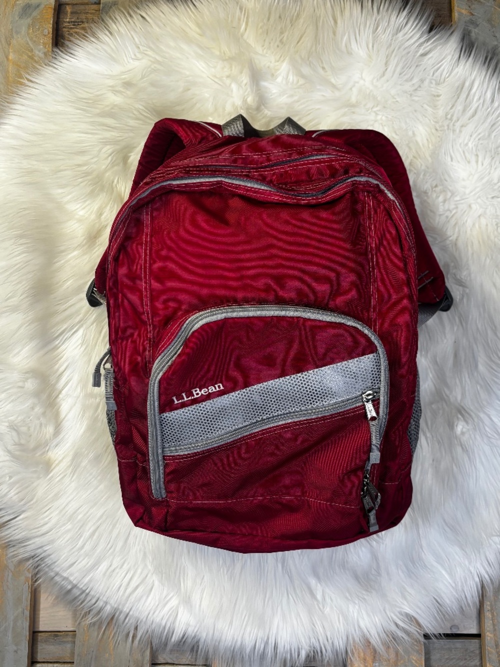 EUC [LL Bean] Red Backpack < All-Star Deluxe Book Pack > School Camp | 10+ - Picture 3 of 16